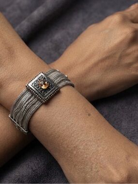 Vintage 925 sterling silver NWT and amber bracelet